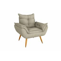 Butaca sillon poltrona en terciopelo beige