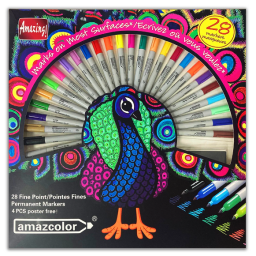 Set de arte 28 drypens marcadores con laminas