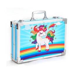 Set Valija Unicornio Metlica Arte Escolar Didctico 145 Pcs 