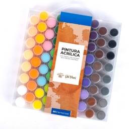 Set de arte Pintura Acrlica 3.5ml.x 80 colores