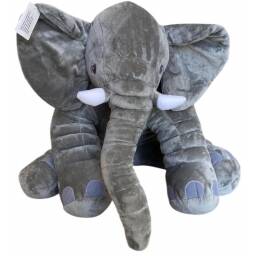 Almohadon elefante gris - peluche almohada de apego