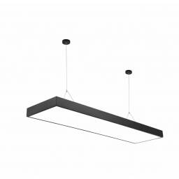 Plafon Led Barra Colgante 60w - Tubo De Techo Negro