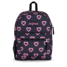 Mochila Escolar Negra Corazones JANSPORT Crosstown 