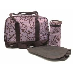 Bolso maternal floreado - Celeste o rosado